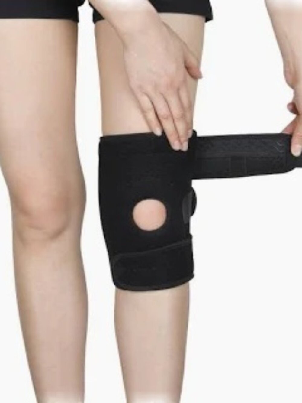 2x Knee Brace Womens Support Aid  Open-Patella Stabilizer Breathable Blk